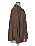 Pleione 100% Polyester Houndstooth Brown Green Long Sleeve Blouse Size 1X - photo 4