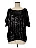 Unbranded Black Short Sleeve Blouse Size XL (estimated) - photo 1