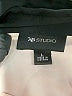 AB Studio 100% Polyester Color Block Tan Long Sleeve Blouse Size L - photo 7