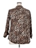 Cocomo Animal Print Brown 3/4 Sleeve Blouse Size 2X - photo 2