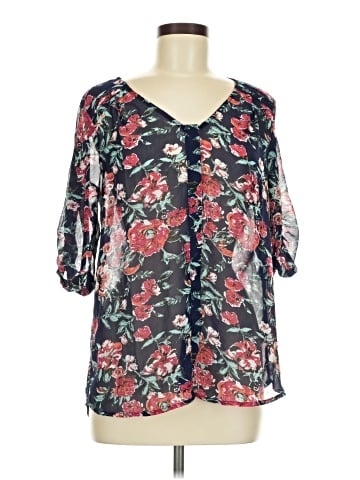 Skies Are Blue 3/4 Sleeve Blouse (view 1)
