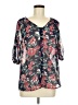 Skies Are Blue 100% Polyester Blue 3/4 Sleeve Blouse Size M - photo 1