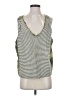 Burning Torch 100% Linen Green Sleeveless Top Size S - photo 1