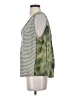 Burning Torch 100% Linen Green Sleeveless Top Size S - photo 5