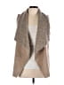 Velvet 100% Polyester Tan Cardigan Size S - photo 1