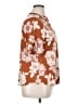Perseption Concept Floral Brown Short Sleeve Blouse Size XL - photo 4