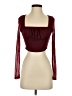 Shein Burgundy Long Sleeve Top Size S - photo 1