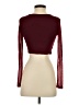 Shein Burgundy Long Sleeve Top Size S - photo 2