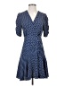 Aqua 100% Polyester Polka Dots Blue Casual Dress Size XS - photo 1