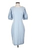 Express Solid Blue Casual Dress Size S - photo 1