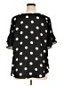 Worthington 100% Polyester Polka Dots Black Short Sleeve Blouse Size 0X - photo 2