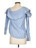 XOXO 100% Cotton Stripes Blue Long Sleeve Blouse Size S - photo 2