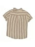 Assorted Brands Stripes Tan Short Sleeve Button-Down Shirt Size 5 - 6 - photo 2