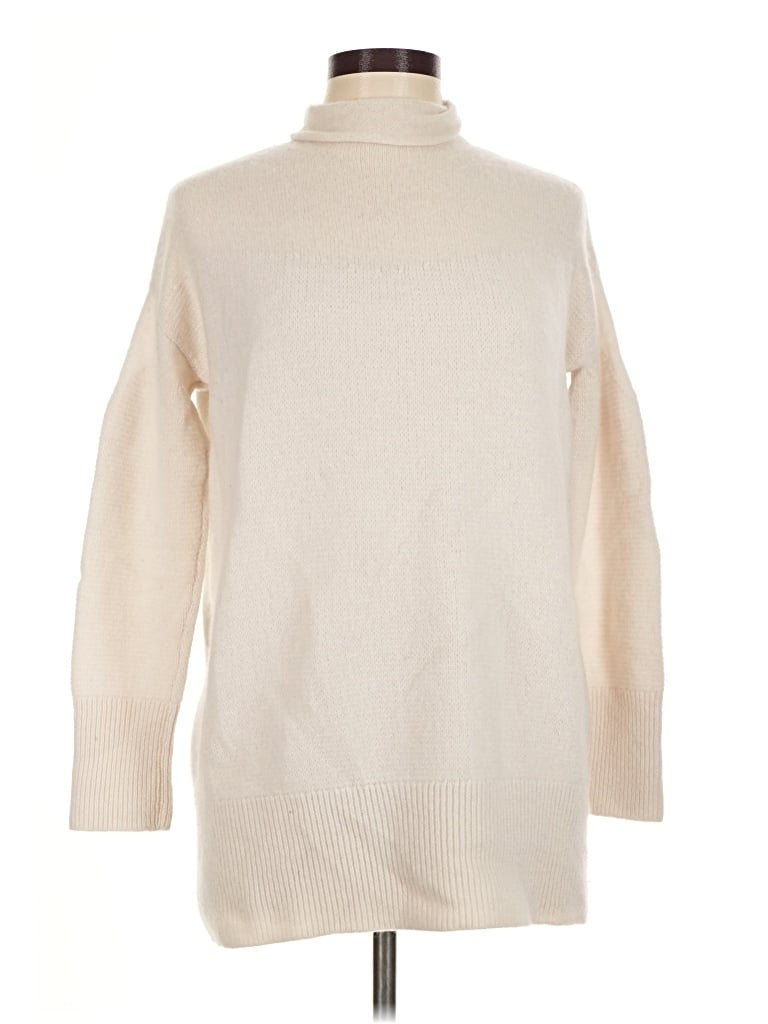Pre-owned Halogen Cashmere Pullover Sweater In Ivory
