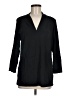 Lands' End Solid Black Long Sleeve Polo Size M - photo 1