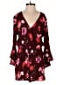 Express 100% Rayon Floral Burgundy Romper Size XS - photo 1