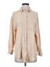 Lulus 100% Cotton Tan Long Sleeve Button-Down Shirt Size S - photo 1