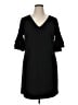 MSK Solid Black Casual Dress Size XL - photo 1