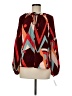 August Sky 100% Polyester Burgundy Long Sleeve Blouse Size M - photo 1