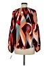 August Sky 100% Polyester Burgundy Long Sleeve Blouse Size M - photo 2