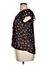 Maison Jules 100% Polyester Hearts Black Short Sleeve Blouse Size XL - photo 5