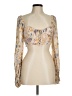 Ruby Sees 100% Polyester Tan Long Sleeve Blouse Size 8 - photo 1
