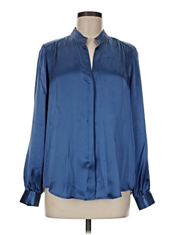 L'Agence Long Sleeve Silk Top (view 1)