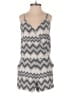 Parker 100% Silk Chevron-herringbone Ivory Romper Size XS - photo 1