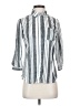 Eden & Olivia 100% Polyester Stripes Silver 3/4 Sleeve Blouse Size S - photo 1