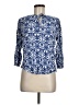 Fun2Fun 100% Rayon Print Blue 3/4 Sleeve Button-Down Shirt Size M - photo 1