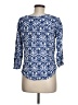 Fun2Fun 100% Rayon Print Blue 3/4 Sleeve Button-Down Shirt Size M - photo 2