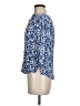 Fun2Fun 100% Rayon Print Blue 3/4 Sleeve Button-Down Shirt Size M - photo 5