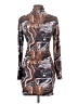 Shein Print Brown Cocktail Dress Size 8/10 - photo 2