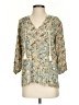 Chenault 100% Rayon Green 3/4 Sleeve Blouse Size S - photo 1