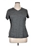 Danskin Now 100% Polyester Tweed Gray Active T-Shirt Size XL - photo 1