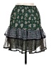 Allison 100% Polyester Paisley Green Casual Skirt Size M - photo 1