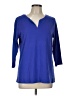 L.L.Bean 100% Supima Cotton Blue 3/4 Sleeve Top Size L - photo 1