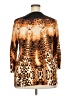 Red Animal Print Orange Cardigan Size 2X - photo 2