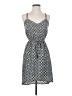 Bebop 100% Polyester Print Black Casual Dress Size XS - photo 1