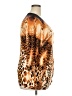 Red Animal Print Orange Cardigan Size 2X - photo 4