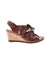 Clarks 100% Leather Brown Wedges Size 6 - photo 1