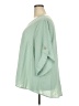 Shein Curve Green 3/4 Sleeve Blouse Size 20 Plus (4) - photo 5