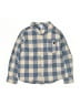 Petit Bateau 100% Cotton Checkered-gingham Blue Long Sleeve Button-Down Shirt Size 5 - photo 1