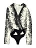 Diane von Furstenberg 100% Silk Graphic Black Wetsuit Size 8 - photo 1