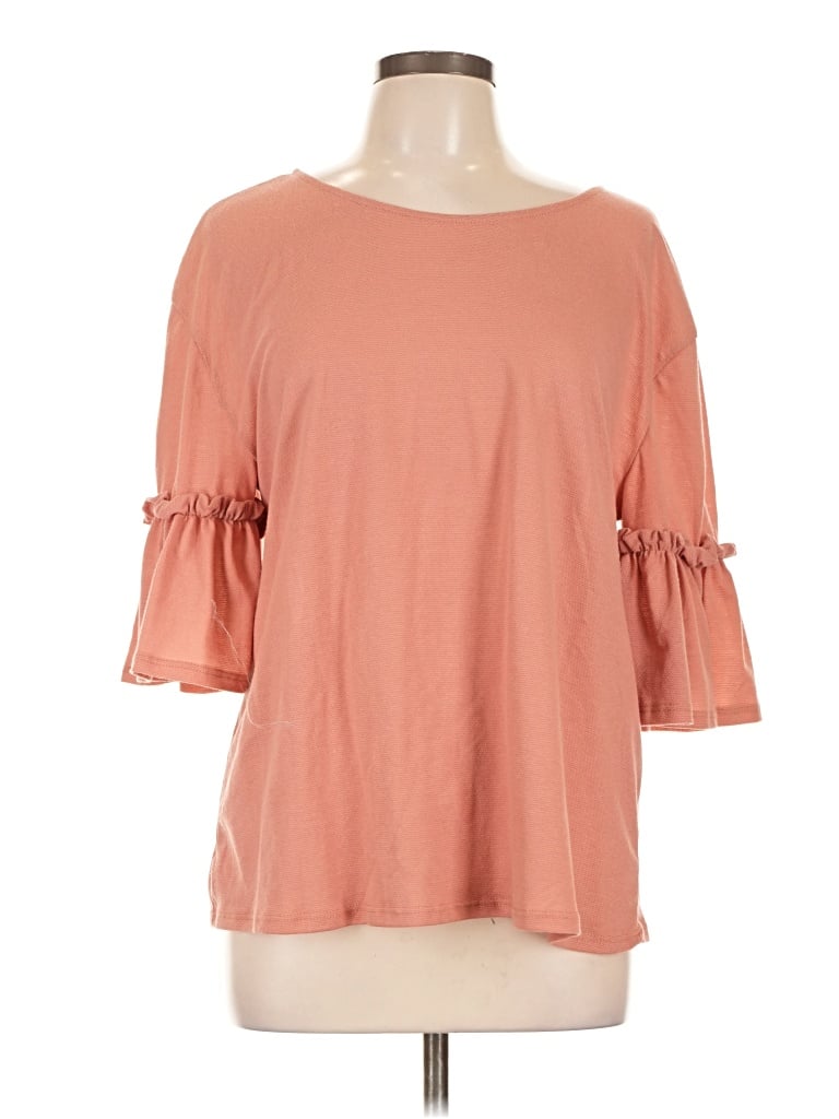 Pre-owned 14th & Union 3/4 Sleeve T-shirt In Orange