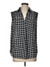 41Hawthorn 100% Recycled Polyester Houndstooth Black Sleeveless Button-Down Shirt Size L - photo 1