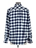 Lands' End 100% Baumwolle Checkered-gingham Blue Long Sleeve Button-Down Shirt Size Med 10/12 - photo 2