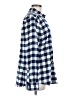 Lands' End 100% Baumwolle Checkered-gingham Blue Long Sleeve Button-Down Shirt Size Med 10/12 - photo 4