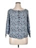 I.N. Studio 100% Rayon Blue 3/4 Sleeve Blouse Size XL - photo 1
