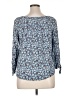 I.N. Studio 100% Rayon Blue 3/4 Sleeve Blouse Size XL - photo 2